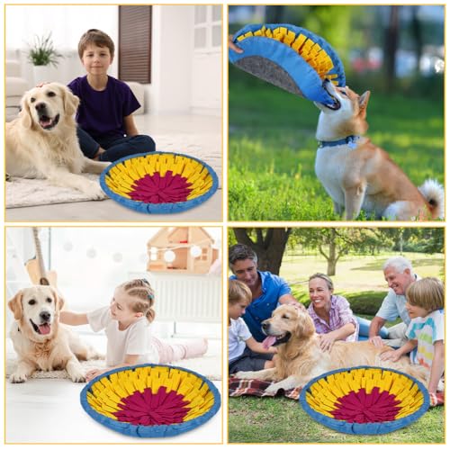 AYESY Schnüffelteppich Hund, Futterschnüffel-Futtermatte, Welpen-Trainingsmatte für langsames Füttern, Hunde-Schnüffelmatte für Alle Hunderassen, fördert die Natürliche Nahrungssuche und Stressabbau