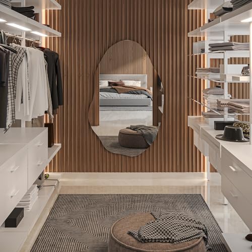 Espelho Decorativo Orgânico Lapidado 90x60 Moderno - com suporte para fixação