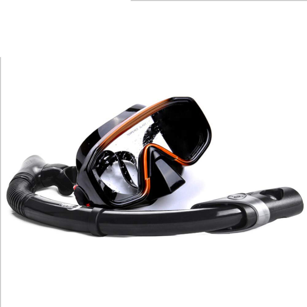 Juego de Snorkel de Silicona, máscara de Buceo con Lente templada, Tubo de respiración de 15,7 Pulgadas, Gafas de natación para Adultos, Equipo de Snorkel para Deportes acuáticos