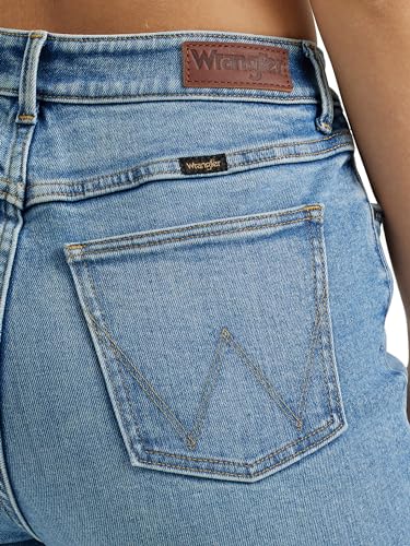Jean Coupe Droite Wrangler Taille Haute Vert Feuille Taille 30
