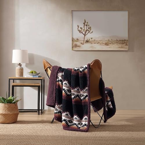 Couverture lit et canapé marron surdimensionnée douce avec doublure Sherpa - 6