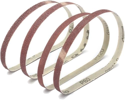 Miniatura 2 de Cinta de lijado de 12 pulgada x 12 pulgadas, 4 de cada uno de granos 6080120180240, 20 correas de lijado de óxido de aluminio para lijadora de banda