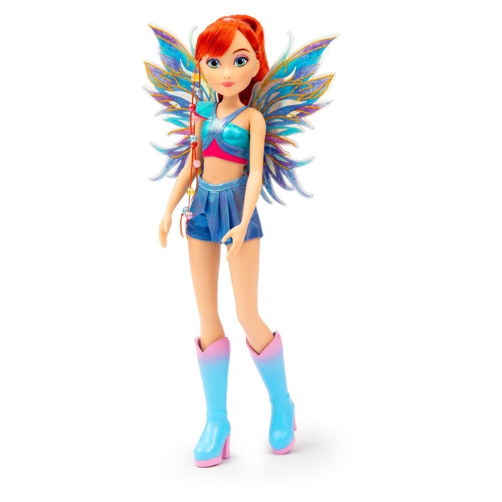 Winx – Bloom Fata, Bambola 27 cm con Ali Removibili e Look da Fata del Fuoco, Snodata, Giocattolo per Bambina e Bambini dai 4 Anni in su