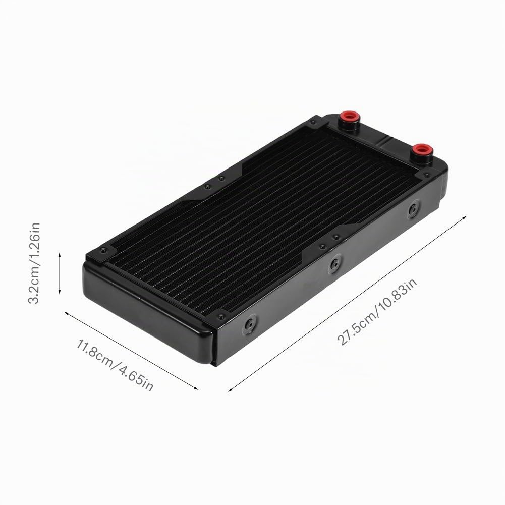 Radiatore di Raffreddamento Ad Acqua da 240 Mm, Dissipatore di Calore in Alluminio da 18 Raffreddatore di Raffreddamento Ad Acqua con Separatore D'acqua Integrato e Processo di Verniciatura a Pol