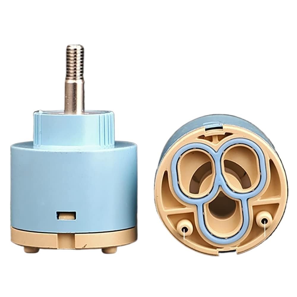 Fbhfsuief One Color Brass Cartridge Valve, Spare Valves Cartridges, Tap Cartridge, 40Mm Ceramic Faucet Replacement Water Mixer Inner Control Valve