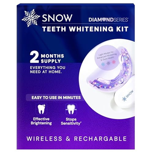 Snow Teeth Whitening Kit - Snow Teeth Whitening Serum and LED Mouthpiece Whitener, Formulated with Hydroxyapatite, Good for 2 Months - Wireless Kit with 1 Wand