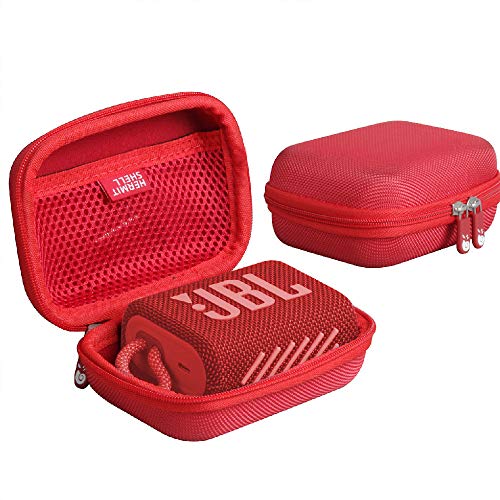 Hermitshell JBL Go 3/JBL Go 4 Przenośny twardy futerał na głośnik Bluetooth (czerwony)
