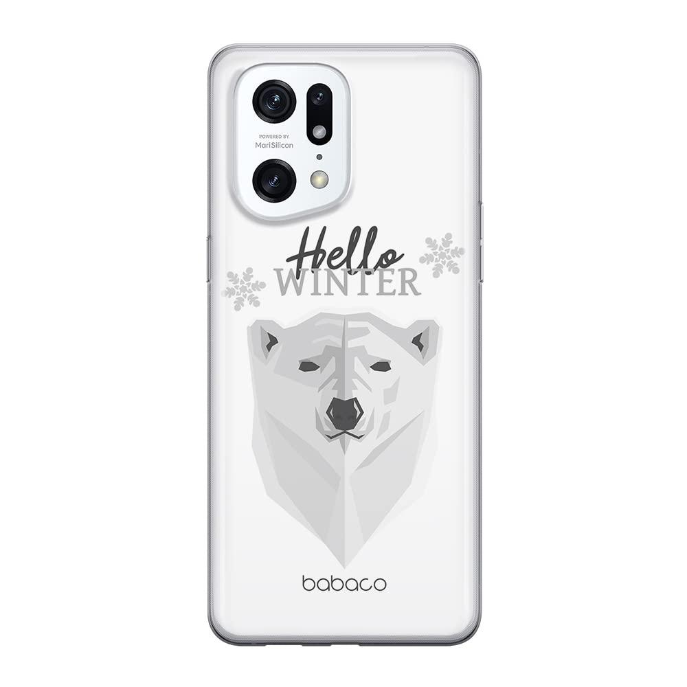 Babaco ERT GROUP mobile phone case for Oppo FIND X5 PRO original and officially Licensed pattern Winter 003 optimally adapted to the shape of the mobile phone, case made of TPU