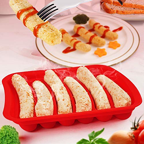 Silicone Sausage Mold Non-Stick, DIY Children\'s Hot Dogs Baking Mold for Egg Sausage and Baby\'s Supplementary Sausage Mold, lce Candy Jelly Chocolate Mould - Thumbnail 4