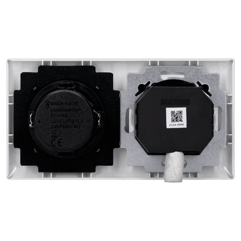 Busch-Jaeger Komplett-Set Unterputz UP DAB+ Radio 8215 U-101 Busch-balance SI Alpinweiß Lautsprecher 8223 U Abdeckung Zentralscheibe 8253-914 8252-914-101 2-fach Rahmen 1722-914