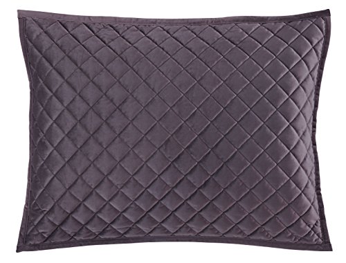 HiEnd Accents Velvet Diamond Amethyst 21x34 inch Quilted Pillow Sham Set