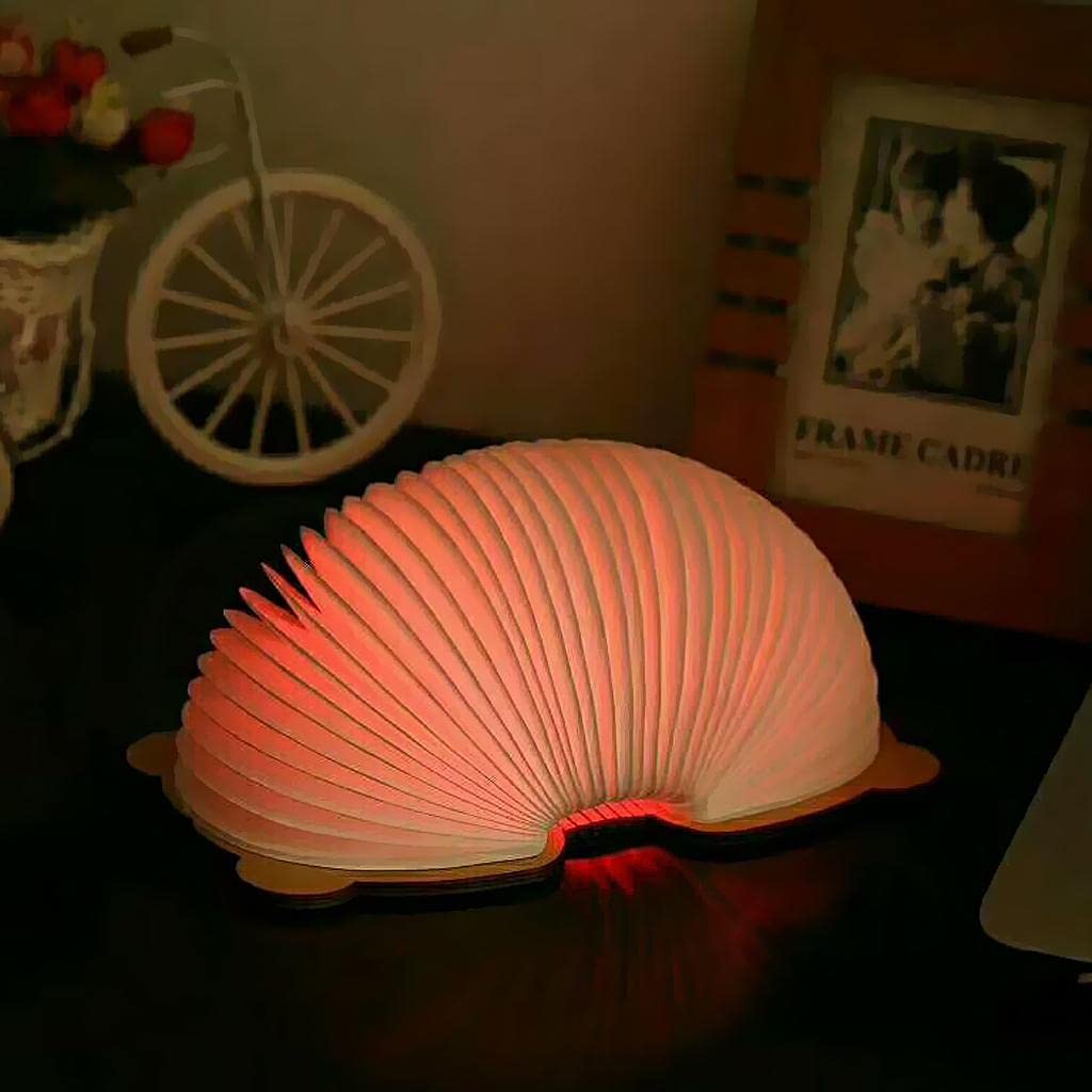 7xRicaricabile Pieghevole Libro Lampada Da Lettura USB Luce Marrone Scuro RGB - S