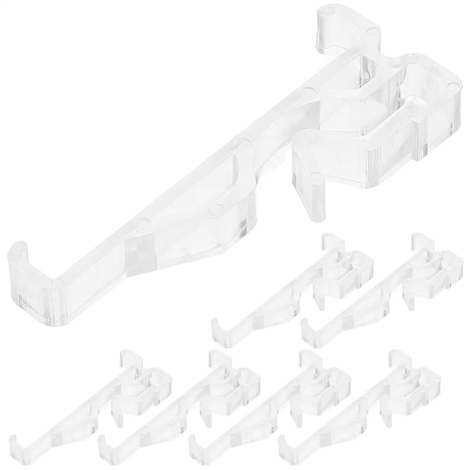 12 Pcs Blinds Valance Clips Clear Plastic Hidden Brackets for Window Curtains Repair Parts Shades Wooden Shutters For Door