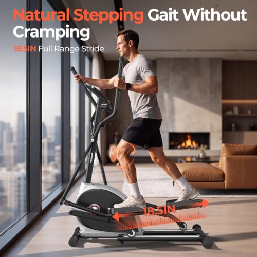 Image of YOSUDA Elliptical Exercise Machine, Compact Elliptical with 12 /45 Incline