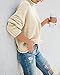 ZESICA Women's Turtleneck Batwing Sleeve Loose Oversized Chunky Knitted Pullover Sweater Jumper Tops,Apricot,Small
