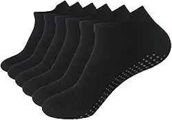 Meias de Pilates antiderrapantes para mulheres, meias aderentes ao tornozelo para ioga, barra, balé, exercícios descalços hospitalares, antiderrapantes