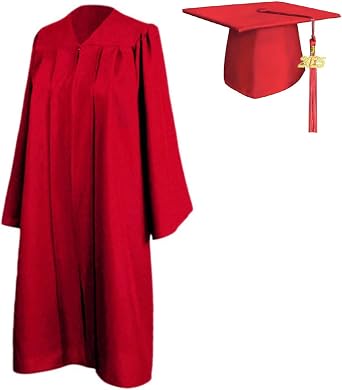 2025 Unisex-Adults Matte Graduation Gown Cap with Tassel for High School College Graduates Photography