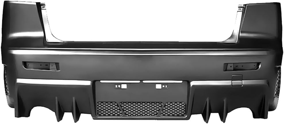 IKON MOTORSPORTS, Rear Bumper Cover Conversion Compatible With 2008-2015 Mitsubishi Lancer (Not Fit Evolution Models), Black FQ FQ440 Style Polypropylene PP