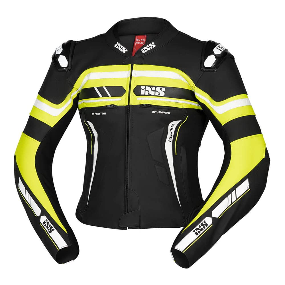 IXS Sport RS-700 2.0 Dwuczęściowy skórzany kombinezon motocyklowy, czarny/żółty/biały, Long 102