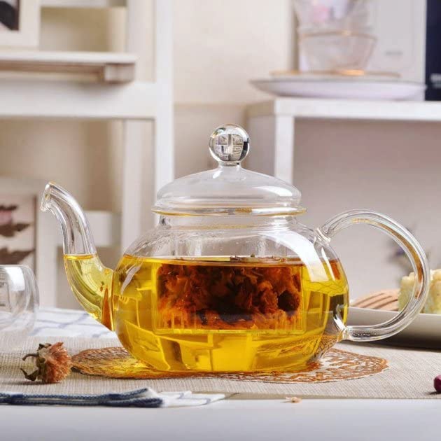Wilmax - Théière en verre avec filtre - Théière - 1550 ml - Théière en verre pour fleurs de thé - Théière pour thé en vrac - Théière avec couvercle en acier Wilmax - Théière en verre avec filtre - Théière - 1550 ml - Théière en verre pour fleurs de thé - Théière pour thé en vrac - Théière avec couvercle en acier