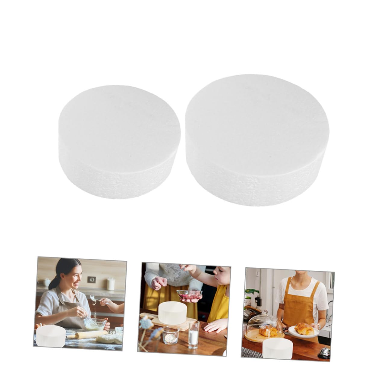 DECHOUS 2piezas Modelos de Pastel Redondo de Espuma Maniquíes para Decoración de Pasteles Herramientas de Práctica para Repostería Accesorios para Tarta de Panadería