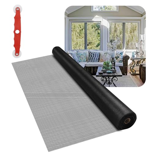 Fiberglass Window Screen Mesh Roll - 36x100 Easy-to-Cut Screen Door Mesh for Windows Pool Porch Durable Mesh Replacement Option