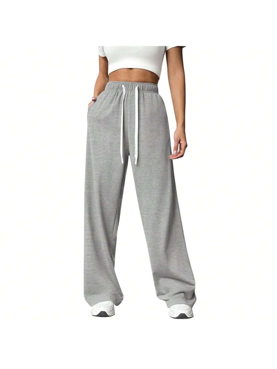 Women Black Wide Leg Trouser with Drawstring | Elastic Waist Palazzo Pants | Comfortable Casual Wear-image-16