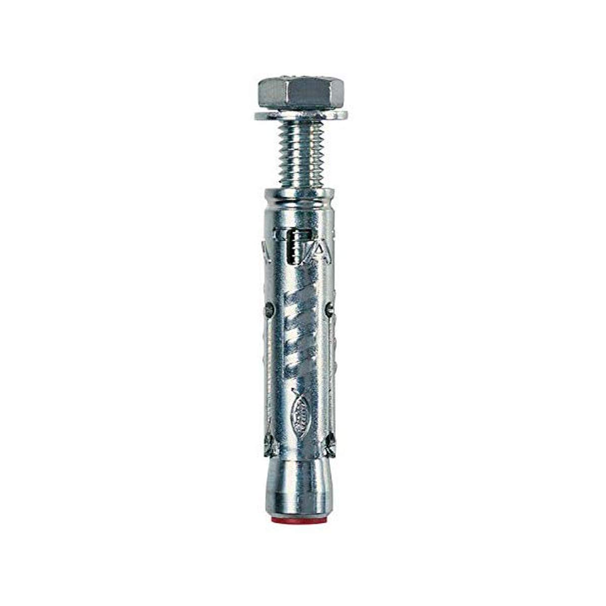 Mottez B302C Barrière de parking rabattable design & Fischer 71253 Acier Ta M 8 avec vis tête hexagonale, diamètre Cheville 10 mm, 8 pièces pcs, M8 + Vite