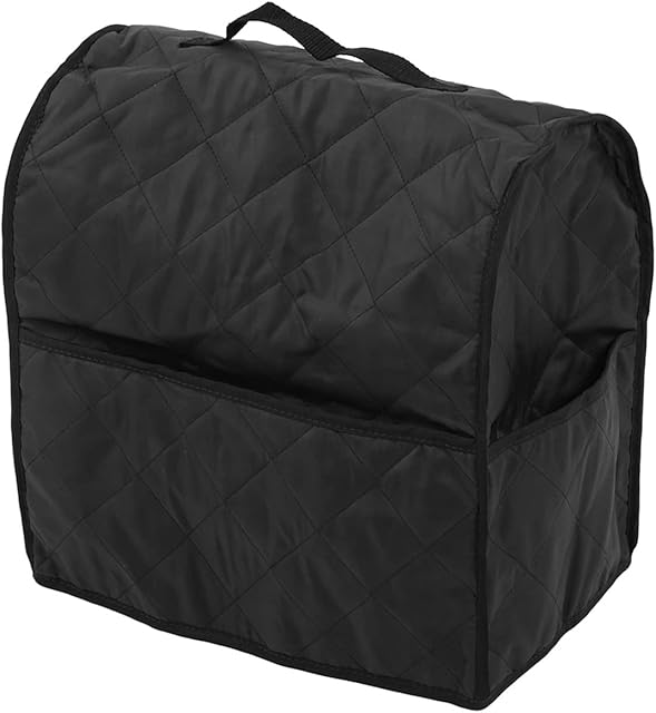 Mixer Cover, Dust Cover for Stand Mixers Kitchen Food Dust Cover with Top Handle, Pocket for Extra Accessories(Black)