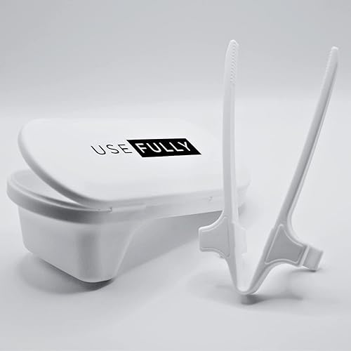 Miniatura 1 de USEFULLY Palillos de dedo blancos para jugadores con estuche, palillos para aperitivos, palillos de chip de dedo, palillos para jugadores, palillos