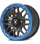 Bullite Wheels BT-06 Berserker 14in UTV ATV SXS Beadlock 14x7 Rims Blue, 4x156 Bolt Pattern, 5+2 ...