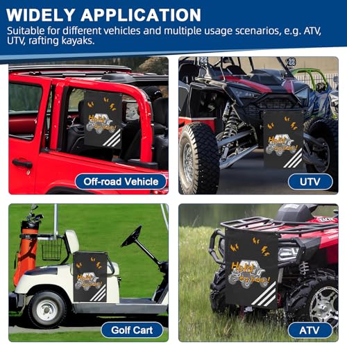 Image of UTV Accessories ATV Trash Bag Hanging Special Design Patterns Off Road SXS, RZR, Compatible With Can-Am, Cfmoto, Teryx, Kawasaki, Golf Cart, Arctic Cat Boat Trash Can, Side By Side Accessories