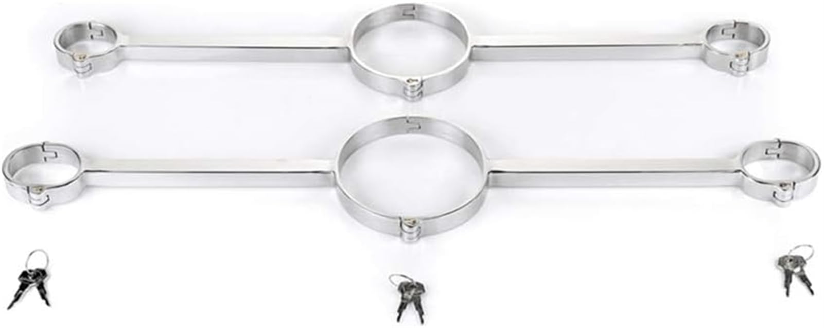 Hsdwerwh Women's One Color Sm Metal Bondage Lock Neck Collar Handcuffs Stainless Steel Bdsm Restraints Sex Toys For Couples Spreader Bar Handcuffs()