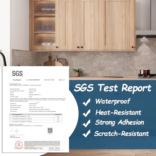 Yipscazo Peel and Stick backsplash 3 x 6 Zoll 3D PVC Composite Wall Tile Stick auf Backsplash Fliese für Küche Bad, Waschküche, Kamin (Beige Stone Texture, 100 Stück)