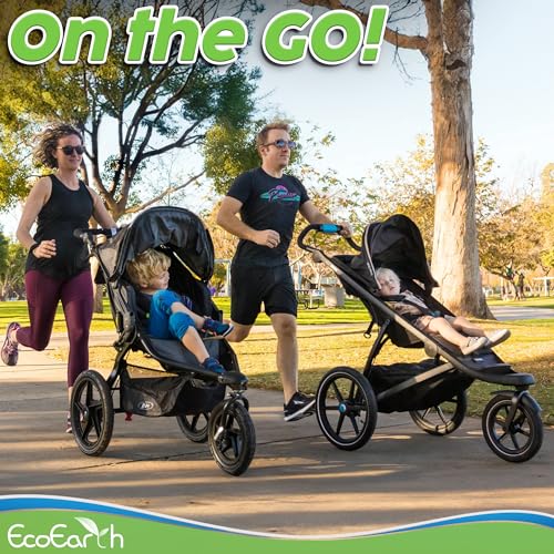 Image of EcoEarth Inner Tube Tire Replacements (2 Pack, 16 inch x 1.5 /1.75 /1.95 /2.125) for Kids Bike & Jogging Stroller, Compatible w /All Brands: BoB Revolution Flex /Pro /SE /SU, Graco, Go Jogging & More