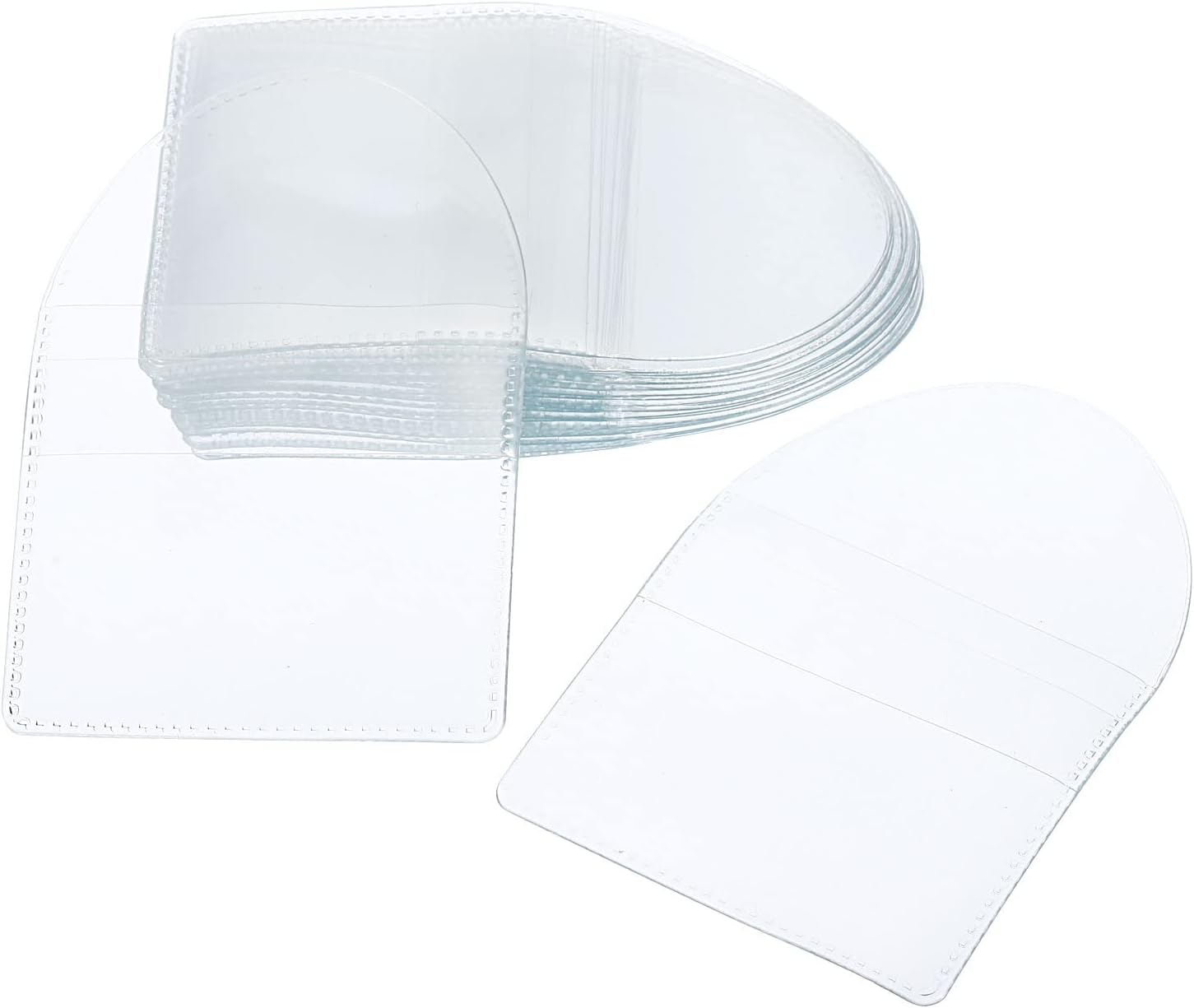 PATIKIL 100 Pack 2.6" x 2.6" Clear PVC Coin Sleeves Holders, Coin Protector Pouch
