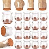 16PCS Premium Chair Leg Floor Protectors for Hardwood Floors, Floor Caps for Furniture Leg Felt...