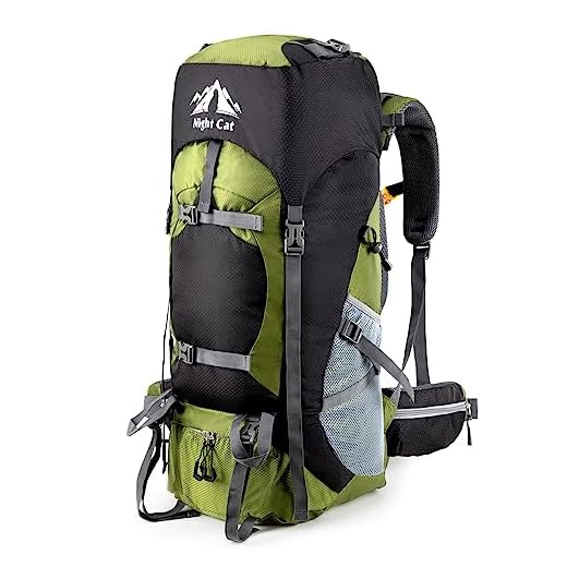 Night Cat 70L Zaini da Hiking Trekking Zaino da Campeggio per Gli Uomini Donne di Arrampicata Ciclismo Viaggio Escursionismo