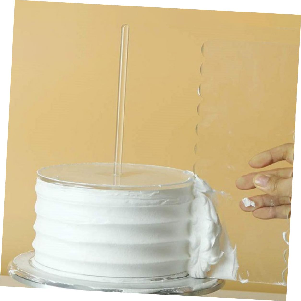 minkissy Juego de 11 Piezas de Cortadores y Raspadores Acrílicos Redondos para Decoración de Tartas y Repostería en Cocina Casera
