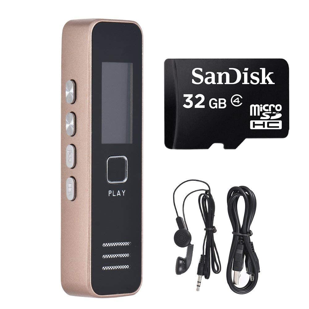 Digital Voice Recorder with 32GB Micro SD Card Included - Professional Audio Recorder, MP3/WAV Player, TF Card Dictaphone, High Fidelity Sound, Built-in Microphone, USB 2.0-image-18