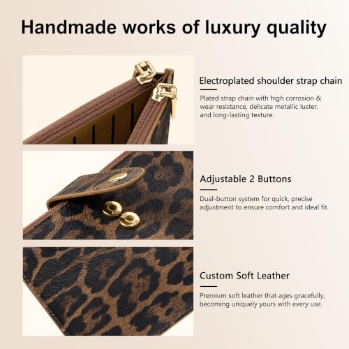 Image of Travelambo Womens Leather Bifold Wallet, Slim RFID Blocking Card Holder