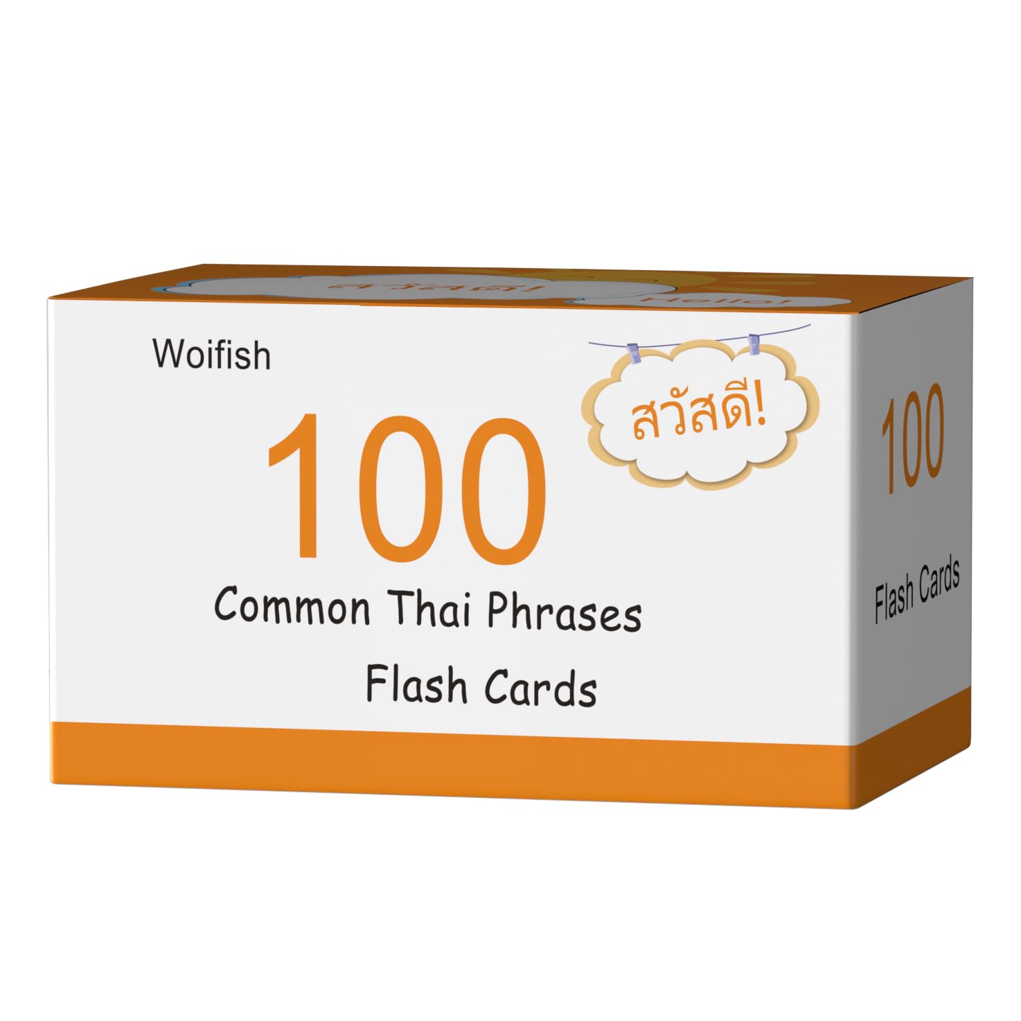 100 Essential Thai Phrases Flash Cards for Adults - Learn Thai Phrases for Beginners with Durable & Portable Flashcards- Thai Flashcards Simple Phrases