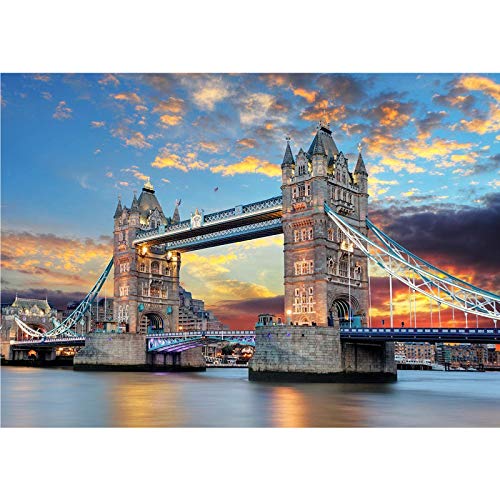 Puzzles for Adults 1000 Piece - Jigsaw Puzzles 1000 Pieces for Adults or Kid London Bridge - Jigsaw Puzzles Indoor Toy - 29.53 * 19.68 INCH