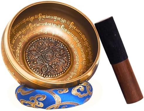 Cuenco tibetano hecho a mano en Nepal – Set tibetano para meditac...
