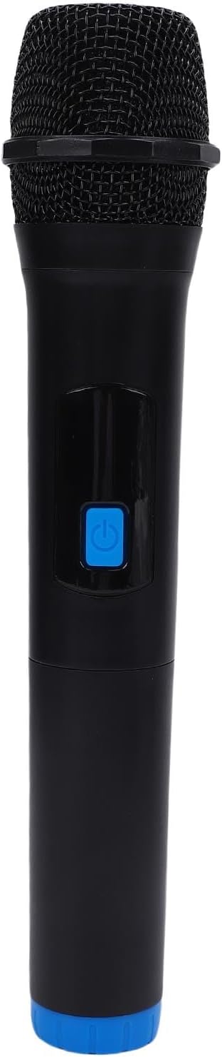 VBESTLIFE Toy Microphone, Fake Microphone Prop, 1:1 Scale Replica with Weighted Bottom for Cosplay, Singing Practice, Speech and Performance (Blue and Black)