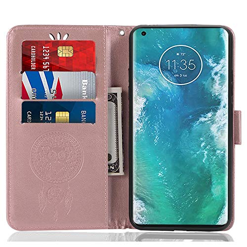 SCIMIN Capa de couro para Motorola Edge Plus, capa carteira para Motorola Edge Plus, capa flip flora