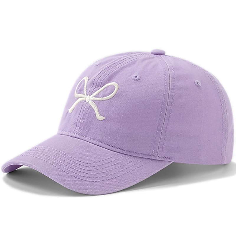 ANYZSCOTrendy Bow-Tie Baseball Cap for Women and Men Trucker Hats Y2k Adjustable Fashion Sun Hat with Visor for Hiking & Travel