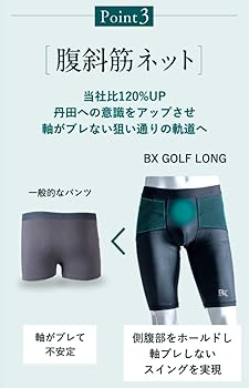 【ゴルフ専用】BX GOLF LONGインナーウェア Lサイズ PGAティーチングプロ共同開発 ゴルフ専用骨盤インナー「BX GOLF LONG
