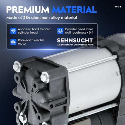 Air Suspension Compressor Pump Fit for VOLVO 2017-2019 s90 V90 Cross Country, 2018-2019 V90, 2016-2019 XC90, 2014 XC90, Air Ride Compressor Pump with relay, Replace for 31360720, 32315091 by SEHNSUCHT - Image 2
