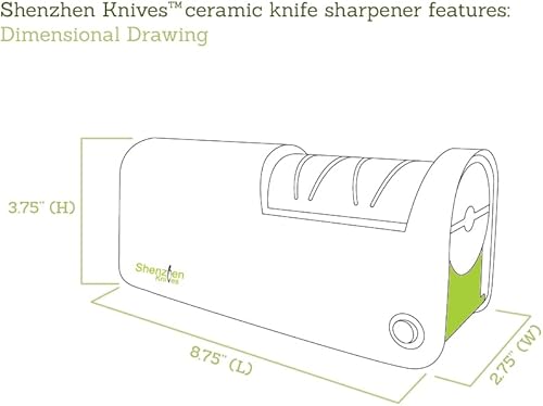 Miniatura 2 de Shenzhen Knives Afilador de cuchillos eléctrico para cuchillos de acero inoxidable de cerámica | La mejor piedra de pulido de diamante | Rueda de